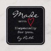 Eenvoudig minimalistisch gemaakt met Love Red Hear Vierkante Visitekaartje (Voorkant)