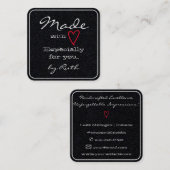 Eenvoudig minimalistisch gemaakt met Love Red Hear Vierkante Visitekaartje (Voorkant / Achterkant)