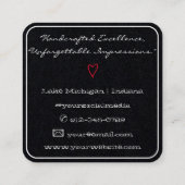 Eenvoudig minimalistisch gemaakt met Love Red Hear Vierkante Visitekaartje (Achterkant)