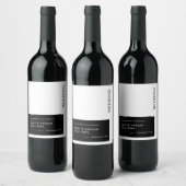 Eenvoudig minimalistisch geo vet zwart Save the Da Wijn Etiket (Flessen)