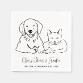 Eenvoudig minimalistisch gepersonaliseerd paardenw servet (Voorkant)