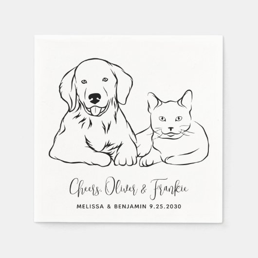 Eenvoudig minimalistisch gepersonaliseerd paardenw servet (Voorkant)