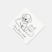 Eenvoudig minimalistisch gepersonaliseerd paardenw servet (Hoek)