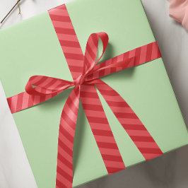 Eenvoudig minimalistisch gestreept rood minimaal p satijnen lint