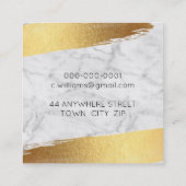 EENVOUDIG MINIMALISTISCH glam faux gouden folie bo Vierkante Visitekaartje (Achterkant)