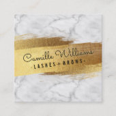 EENVOUDIG MINIMALISTISCH glam faux gouden folie bo Vierkante Visitekaartje (Voorkant)
