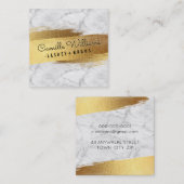 EENVOUDIG MINIMALISTISCH glam faux gouden folie bo Vierkante Visitekaartje (Voorkant / Achterkant)