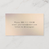 Eenvoudig minimalistisch Glitter Gold Visitekaartje (Achterkant)