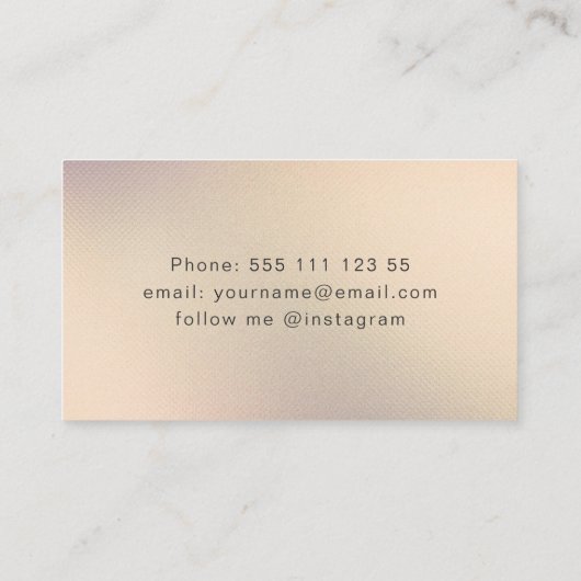 Eenvoudig minimalistisch Glitter Gold Visitekaartje (Achterkant)