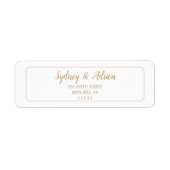 Eenvoudig minimalistisch|Gold Lijst uitnodigen Ret Etiket (Voorkant)