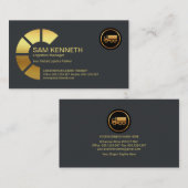 Eenvoudig minimalistisch Gold Semi-transport Visitekaartje (Voorkant / Achterkant)