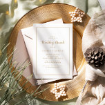 Eenvoudig minimalistisch|Gold Vrijgezellenfeest Li Kaart<br><div class="desc">Deze eenvoudige minimalistische gouden vrijgezellenfeesten lijsten uitnodiging is ideaal voor een elegante douche. Het klassieke ontwerp is voorzien van een basic gouden rand lijst en stijlvolle gouden en witte typografie met een moderne minimalistische look. QSD117</div>