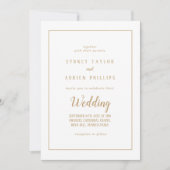 Eenvoudig minimalistisch|Goud voor- en achterkant Kaart (Voorkant)