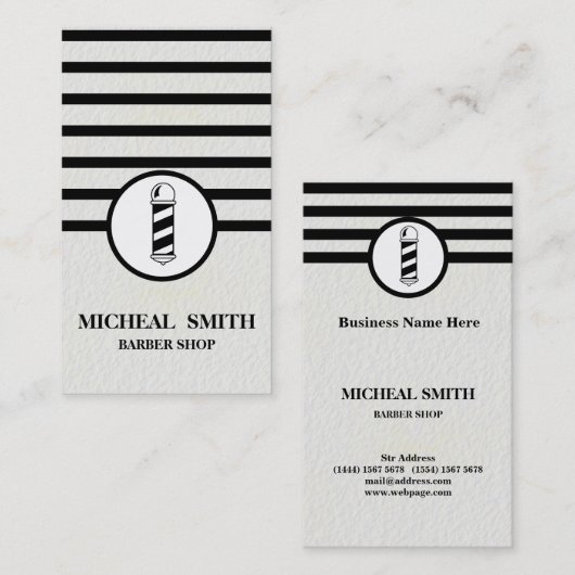 Eenvoudig minimalistisch grafisch winkelbedrijf visitekaartje (Voorkant / Achterkant)