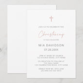 Eenvoudig minimalistisch grijs Roos Gold Christeni Kaart (Voorkant / Achterkant)