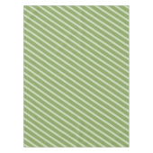 Eenvoudig minimalistisch groen gestreept grillig p tafelkleed (Voorkant)