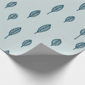 Eenvoudig minimalistisch groen lederen patroon | cadeaupapier (Hoek)