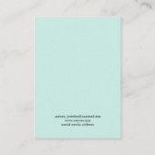 Eenvoudig minimalistisch groen oorbel display visitekaartje (Achterkant)