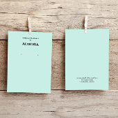 Eenvoudig minimalistisch groen oorbel display visitekaartje
