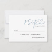 Eenvoudig minimalistisch handgeschreven bruiloft m RSVP kaartje (Voorkant)