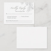 Eenvoudig Minimalistisch Handgeschreven Script Bru Informatiekaartje (Voorkant / Achterkant)