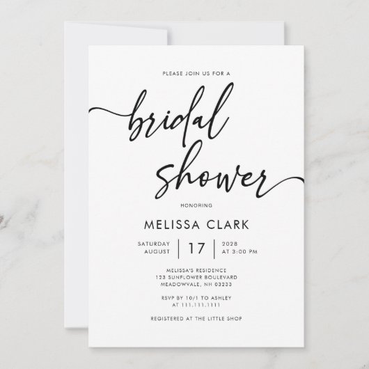 Eenvoudig minimalistisch handgeschreven Vrijgezell Kaart (Voorkant)