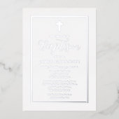 Eenvoudig minimalistisch handschrift folie uitnodiging (Voorkant)