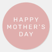 Eenvoudig minimalistisch Happy Moederdag-pakketlab Ronde Sticker (Voorkant)