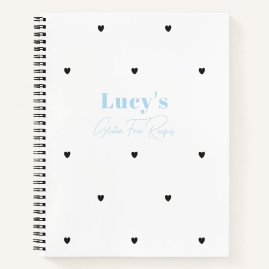Eenvoudig minimalistisch  hart blanco recept notitieboek (Voorkant)
