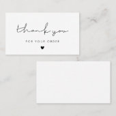 Eenvoudig minimalistisch Hartelijk dank voor uw be Visitekaartje (Voorkant / Achterkant)