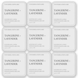 Eenvoudig minimalistisch helder kanaalvierkant sticker