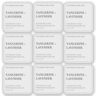 Eenvoudig minimalistisch helder kanaalvierkant sticker