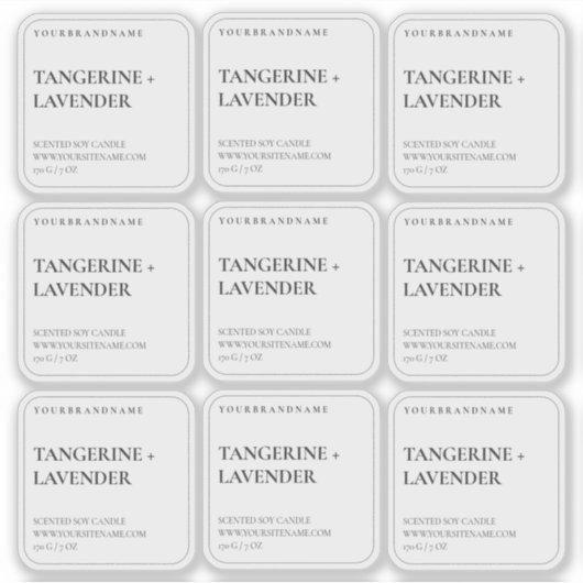 Eenvoudig minimalistisch helder kanaalvierkant sticker (Voorkant)