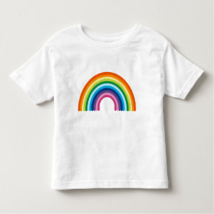 Eenvoudig minimalistisch helder regenboog Logo-emb Kinder Shirts