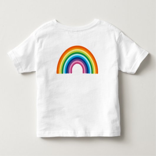 Eenvoudig minimalistisch helder regenboog Logo-emb Kinder Shirts (Achterkant)