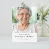 Eenvoudig minimalistisch herdenkingsgedicht Kaart (Staand voorkant)