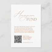 Eenvoudig minimalistisch Honeymoon Fonds dat goed Informatiekaartje (Voorkant)