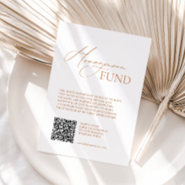 Eenvoudig minimalistisch Honeymoon Fonds dat goed  Informatiekaartje