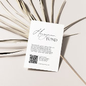 Eenvoudig minimalistisch Honeymoon Fonds dat goed  Informatiekaartje