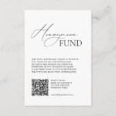 Eenvoudig minimalistisch Honeymoon Fonds dat goed  Informatiekaartje (Voorkant)