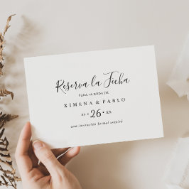 Eenvoudig minimalistisch horizontaal reservaat la  save the date