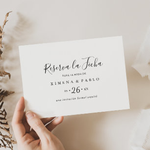 Eenvoudig minimalistisch horizontaal reservaat la  save the date