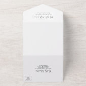 Eenvoudig minimalistisch huwelijk all in one uitnodiging (Buitenkant)