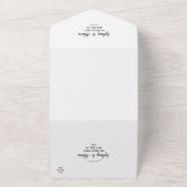 Eenvoudig minimalistisch huwelijk all in one uitnodiging (Buitenkant)