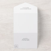 Eenvoudig minimalistisch huwelijk all in one uitnodiging (Buitenkant)