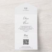 Eenvoudig minimalistisch huwelijk all in one uitnodiging (Binnen)