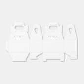 Eenvoudig minimalistisch huwelijk bedankdoosjes (Uitgevouwen)