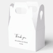 Eenvoudig minimalistisch huwelijk bedankdoosjes (Geopend)