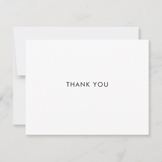 Eenvoudig minimalistisch huwelijk bedankkaart (Voorkant)