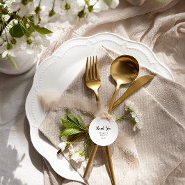 Eenvoudig minimalistisch huwelijk bedankt bedankjes labels